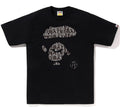 A BATHING APE LUX SPORT PATTERN APE FACE TEE