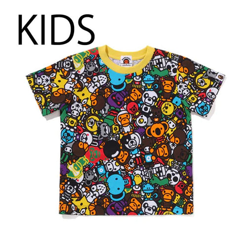 A BATHING APE BAPE KIDS MILO ALL SAFARI TEE