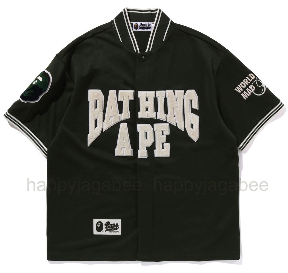 A BATHING APE BASEBALL JERSEY S/S SHIRT – happyjagabee store