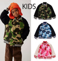 A BATHING APE BAPE KIDS ABC CAMO BOA VARSITY JACKET