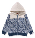 A BATHING APE BAPE KIDS BANANA MILO KNIT JACQUARD ZIP HOODIE