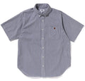 A BATHING APE ONE POINT STRIPE BD SHIRT-ONLINE EXCLUSIVE-