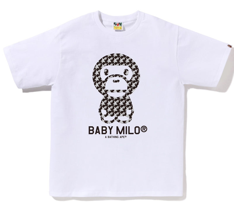 A BATHING APE STA HOUNDSTOOTH BABY MILO TEE