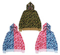 A BATHING APE ABC CAMO SEPARATE SHARK FULL ZIP HOODIE