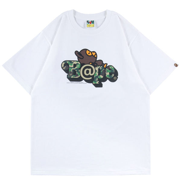 A BATHING APE BAPE x MEDICOM TOY ABC CAMO BE@R  MILO ON BAPE TEE