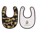 A BATHING APE BAPE KIDS 1ST CAMO BIB GIFT SET YELLOW / GREEN