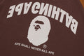 A BATHING APE COLLEGE RELAXED FIT RAGLAN TEE