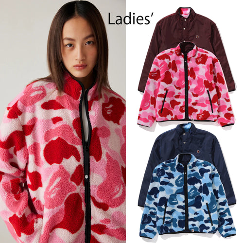 A BATHING APE Ladies' ABC CAMO BOA RIPSTOP REVERSIBLE JACKET