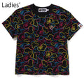 A BATHING APE Ladies' NEON CAMO ONE POINT MINI TEE