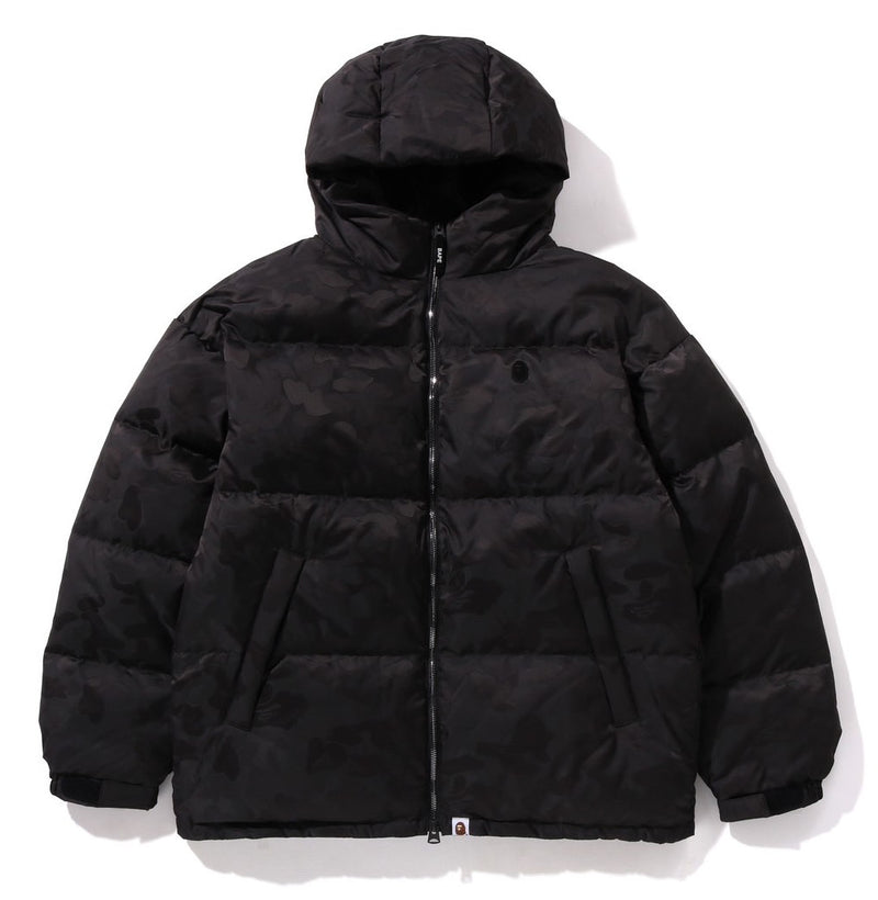 A BATHING APE SOLID CAMO JACQUARD DOWN JACKET