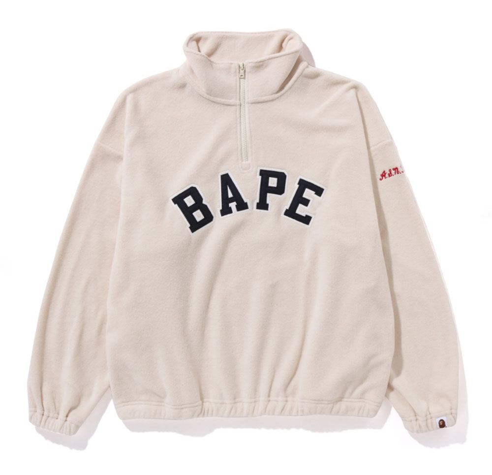 A BATHING APE Ladies' BAPE FLEECE HALF ZIP