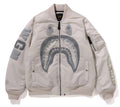 A BATHING APE Ladies' SHARK NYLON TWILL MA-1