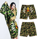 A BATHING APE BAPE x READYMADE ABC CAMO EAGLE WIDE SWEAT SHORTS