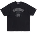 A BATHING APE GARMENT DYE RHINESTONE LOGO RELAXED FIT TEE