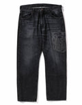 A BATHING APE YEAR OF SNAKE RELAXED FIT DENIM PANTS