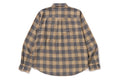 A BATHING APE ONE POINT FLANNEL CHECK RELAXED FIT SHIRT