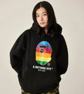 A BATHING APE Ladies' CRYSTAL APE HEAD OVERSIZED PULLOVER HOODIE