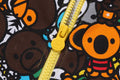 A BATHING APE BAPE KIDS MILO ALL SAFARI ZIP HOODIE