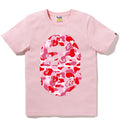 A BATHING APE Ladies' ABC CAMO BIG APE HEAD TEE