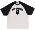 A BATHING APE COLLEGE RELAXED FIT RAGLAN TEE