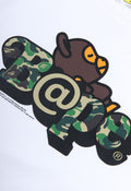 A BATHING APE BAPE x MEDICOM TOY ABC CAMO BE@R  MILO ON BAPE TEE