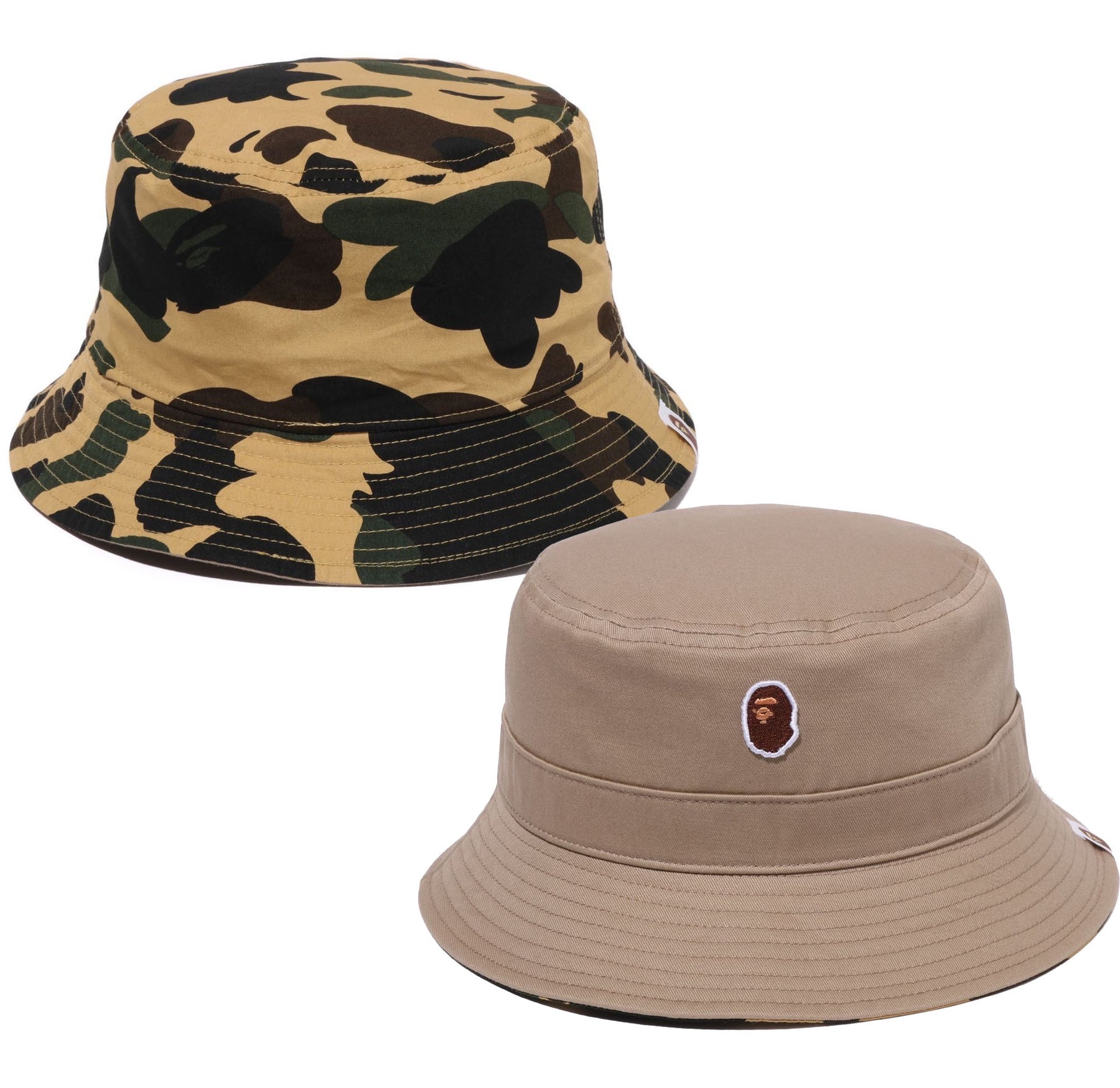 BAPE Green 1st Camo One Point Reversible Bucket Hat