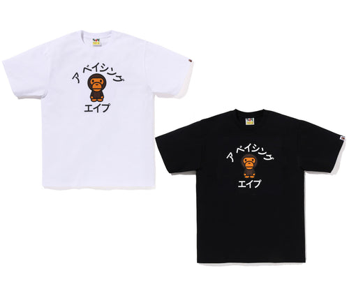 A BATHING APE BABY MILO COLLEGE TEE