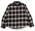 A BATHING APE ONE POINT OMBRE CHECK RELAXED FIT SHIRT