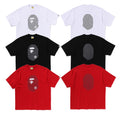 A BATHING APE LUX SPORT PATTERN APE HEAD RELAXED FIT TEE