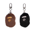 A BATHING APE APE HEAD FAUX FUR KEYCHAIN