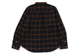 A BATHING APE ONE POINT FLANNEL CHECK RELAXED FIT SHIRT