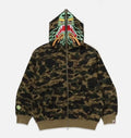 A BATHING APE BAPE x CLOT CAMO SHARK RELAXED FIT FULL ZIP HOODIE