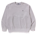 A BATHING APE GARMENT DYE ONE POINT RELAXED FIT CREWNECK SWEAT SHIRT