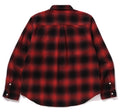 A BATHING APE ONE POINT OMBRE CHECK RELAXED FIT SHIRT