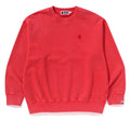 A BATHING APE GARMENT DYE ONE POINT RELAXED FIT CREWNECK SWEAT SHIRT