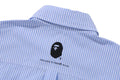 A BATHING APE ONE POINT STRIPE BD SHIRT-ONLINE EXCLUSIVE-