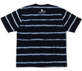 A BATHING APE INDIGO DISCHARGE PRINT RELAXED FIT TEE