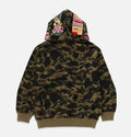 A BATHING APE BAPE x CLOT CAMO SHARK RELAXED FIT FULL ZIP HOODIE