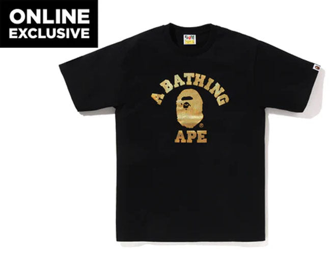 A BATHING APE FOIL COLLEGE TEE ONLINE EXCLUSIVE