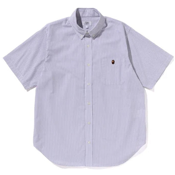 A BATHING APE ONE POINT STRIPE BD SHIRT-ONLINE EXCLUSIVE-