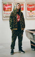 A BATHING APE BAPE x CLOT CAMO SHARK RELAXED FIT FULL ZIP HOODIE