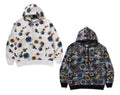 A BATHING APE FLORAL CAMO PATTERN RELAXED FIT PULLOVER HOODIE