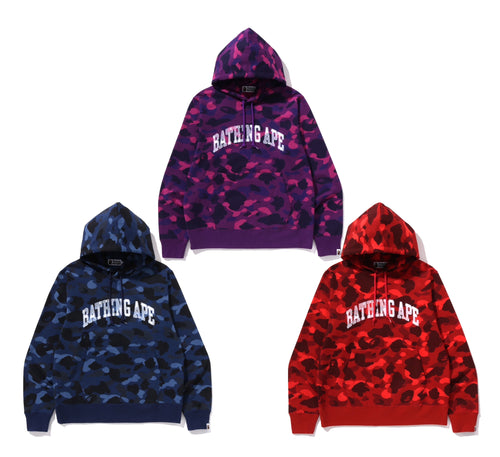 A BATHING APE COLOR CAMO PULLOVER HOODIE