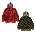 A BATHING APE BAPE x CLOT CAMO SHARK RELAXED FIT FULL ZIP HOODIE