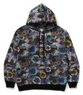 A BATHING APE FLORAL CAMO PATTERN RELAXED FIT PULLOVER HOODIE