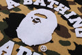 A BATHING APE 11ST CAMO JACQUARD COLLEGE RELAX FIT CREWNECK SWEATSHIRT