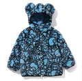 A BATHING APE BAPE KIDS ALL BABY MILO FAUX FUR BEAR EAR HOODIE JACKET