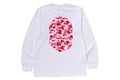 A BATHING APE ABC CAMO BIG APE HEAD L/S TEE