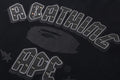 A BATHING APE GARMENT DYE RHINESTONE LOGO RELAXED FIT TEE