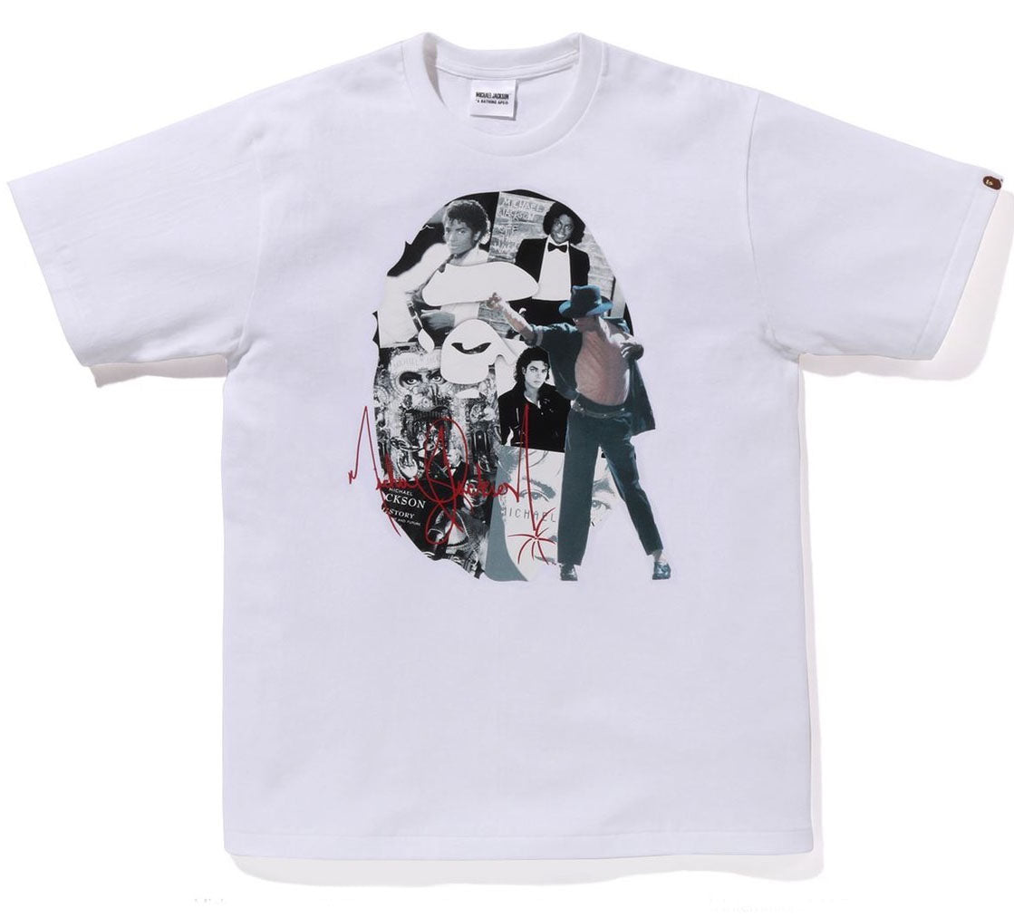 A BATHING APE BAPE x MICHAEL JACKSON ALBUM JACKET APE HEAD TEE